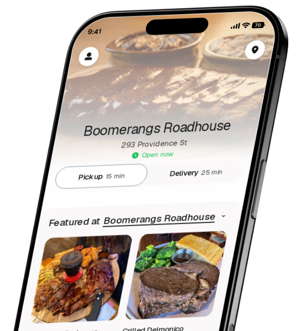 Boomerangs Roadhouse app preview