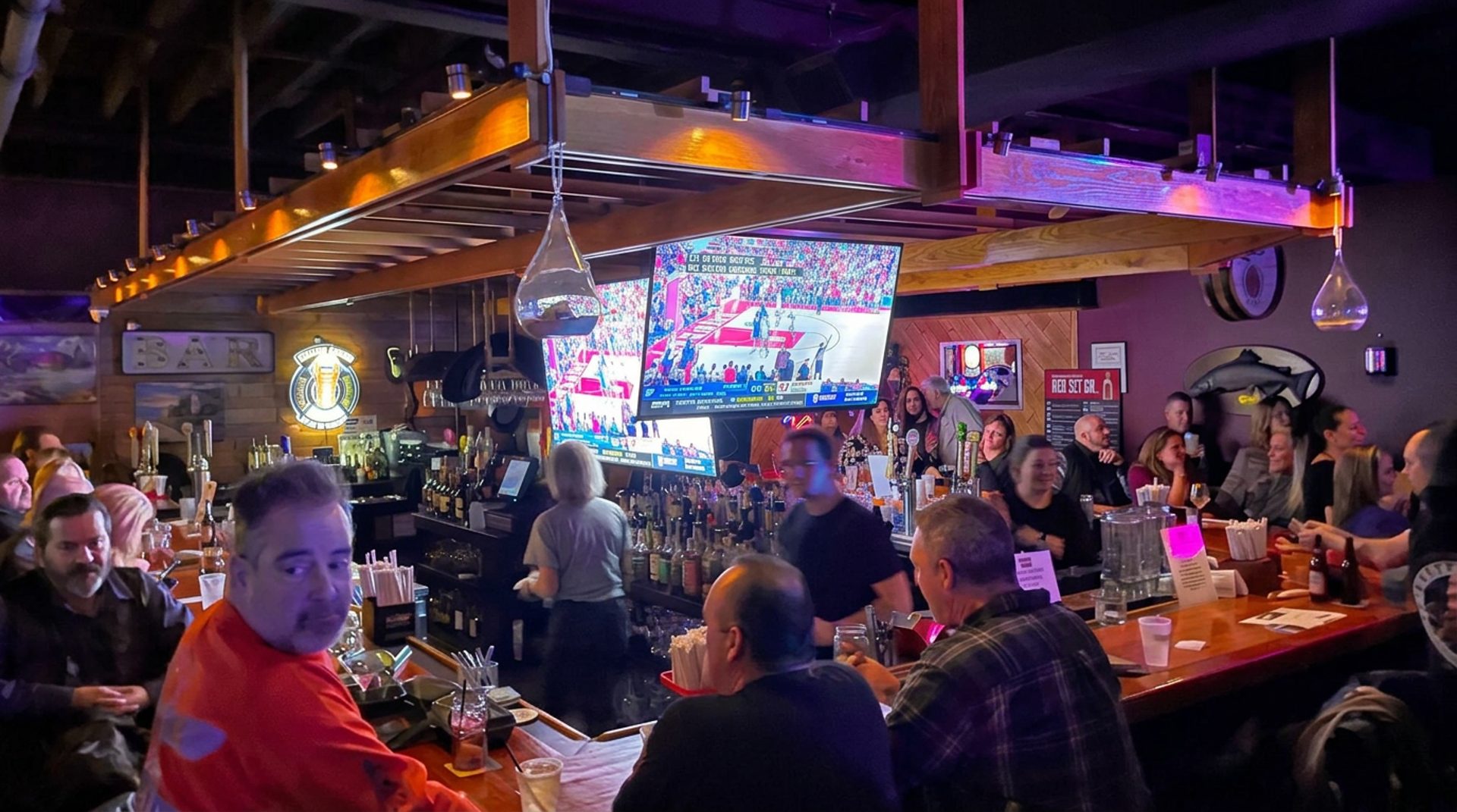 Sports viewing at the bar